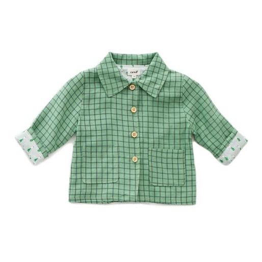 Checkered linen jacket-product