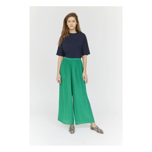 Pantalón Large Jacquard de Seda Plumetis Nor-product