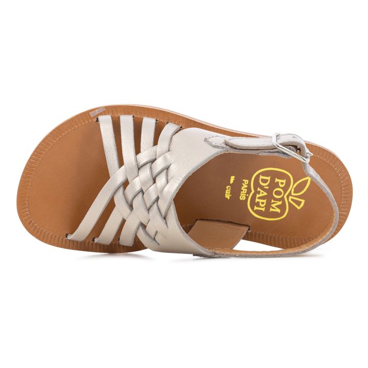 Sandalias Plagette Cut Dorado- Imagen del producto n°2