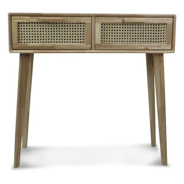 Bureau deux tiroirs en cannage-product