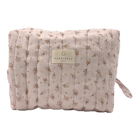 Trousse de toilette en coton bio | Rose poudré- Image produit n°0