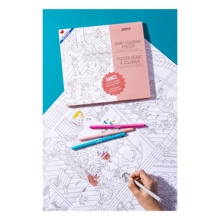 Póster gigante para colorear Dance | Blanco- Imagen del producto n°1