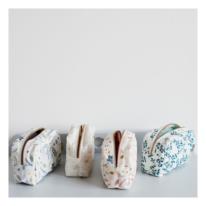 Toiletry Bag in Organic Cotton | Blue- Product image n°1