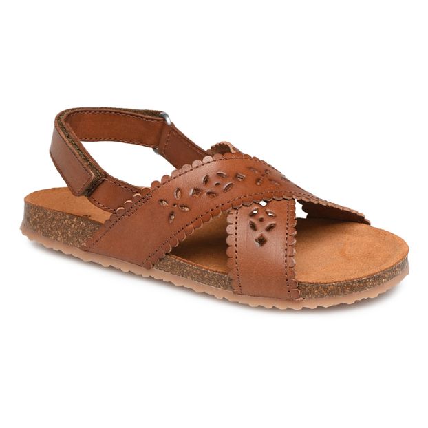 Two Con Me - Perforated Criss Cross Sandals-product