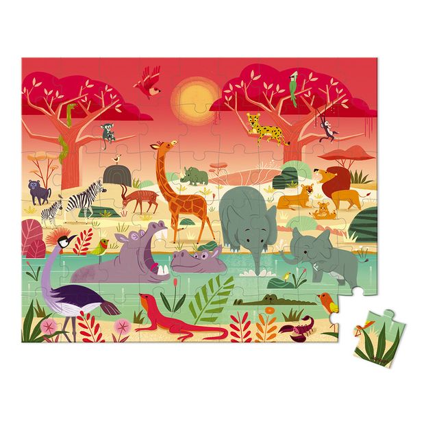 Puzzle Reserva Animal - 54 piezas-product