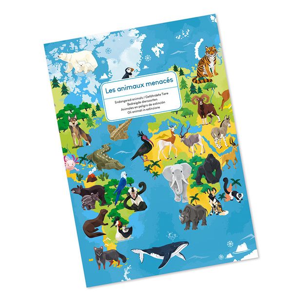 Puzzle educativo Los Animales Amenazados - 200 piezas-product