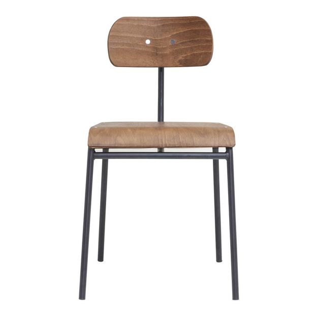 Chaise en bois piètement en métal-product