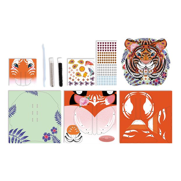 DIY trophée Tigre strass et paillettes-product
