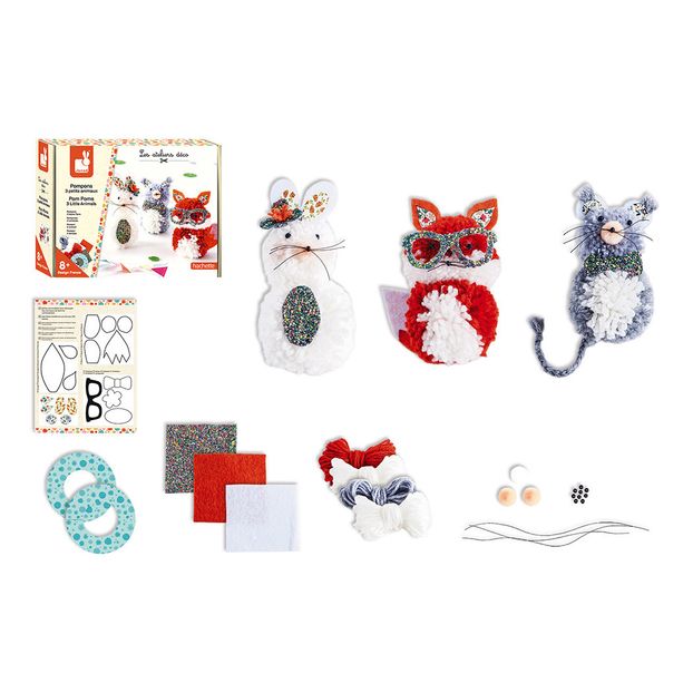 Atelier creativo Animales pompones - Set de 3-product