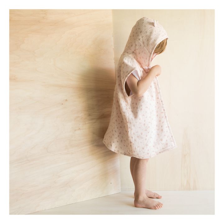 Bath Robe in Organic Cotton Powder pink- Product image n°2