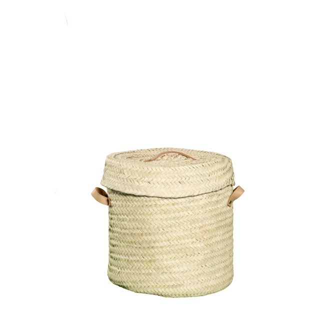 Corbeille en feuille de palmier avec anses-product