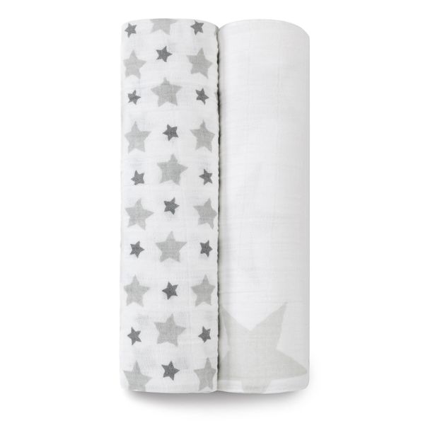 Pack of 2 Grey Stars Maxi Swaddle-product