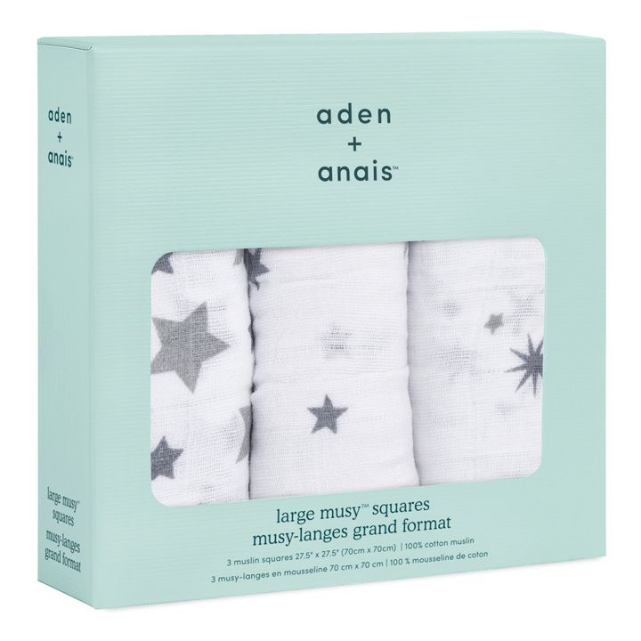 Manta - Estrellas grises - Pack de 3- Imagen del producto n°2