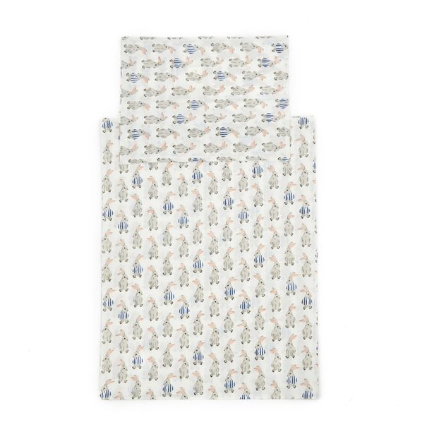 Rabbit printed cotton bedding set-product