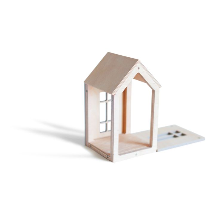 Casita imantada para construir de madera | Gris Claro- Imagen del producto n°1