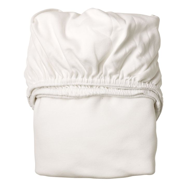 Sábana bajeras en algodón biológico- Set de 2 Blanco- Imagen del producto n°0