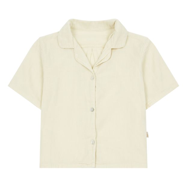Mandarin double cotton gauze shirt-product