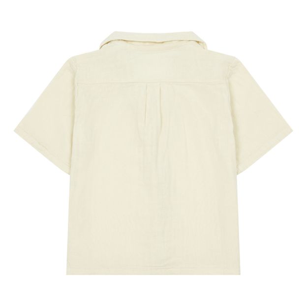 Mandarin double cotton gauze shirt-product