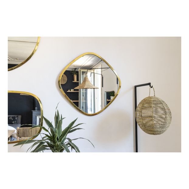 Miroir Carré laiton - 58x58 cm-product
