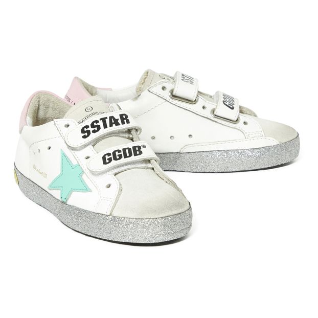 Baskets Cuir Semelle Pailletée Scratchs Old School-product