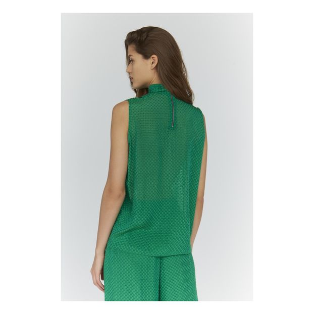 Top Jacquard de Seda Plumetis Cardi-product