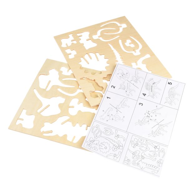 Puzzle 3D Triceratops aus Holz-product