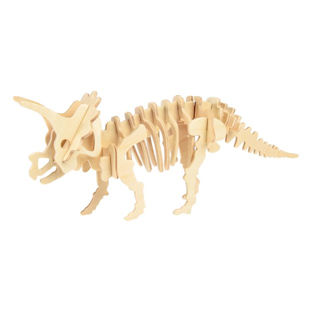 3D Wooden Triceratops Puzzle-product