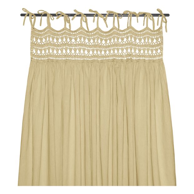 Tara Organic Cotton Crochet Curtain - 90x290cm-product