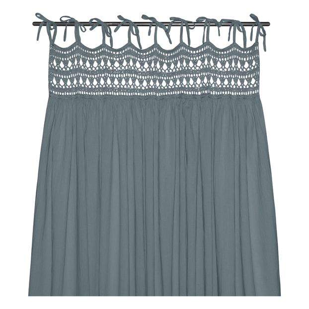 Tara Organic Cotton Crochet Curtain - 90x290cm-product