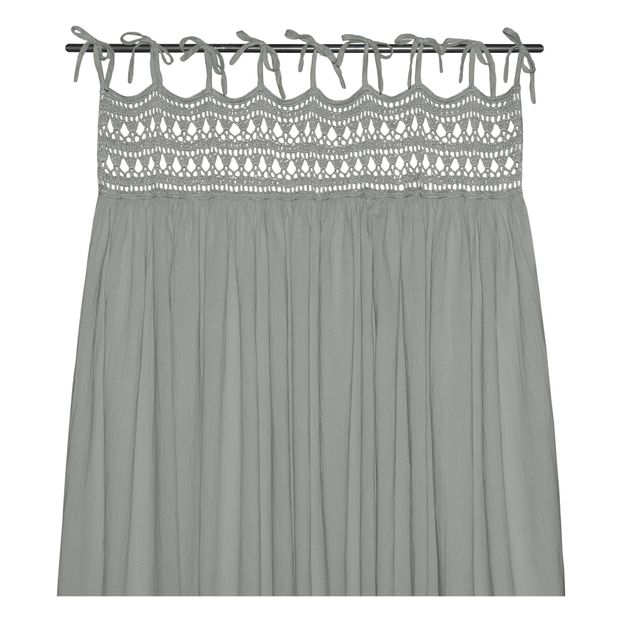 Tara Organic Cotton Crochet Curtain - 90x290cm-product
