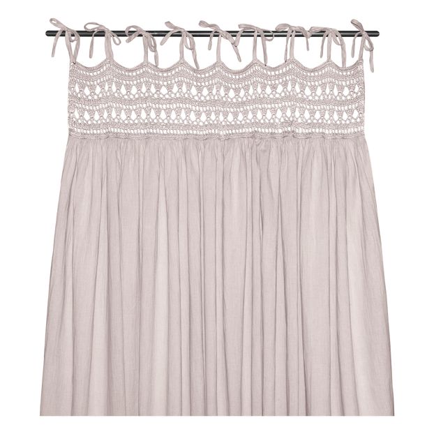 Tara Organic Cotton Crochet Curtain - 90x290cm-product