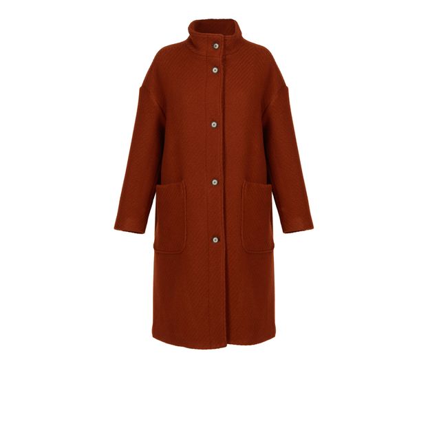 Cappotto in lana, con collo rialzato-product