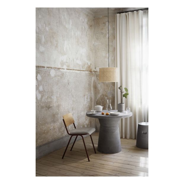 Chaise Ole en bois assise en tissu - piètement métal-product