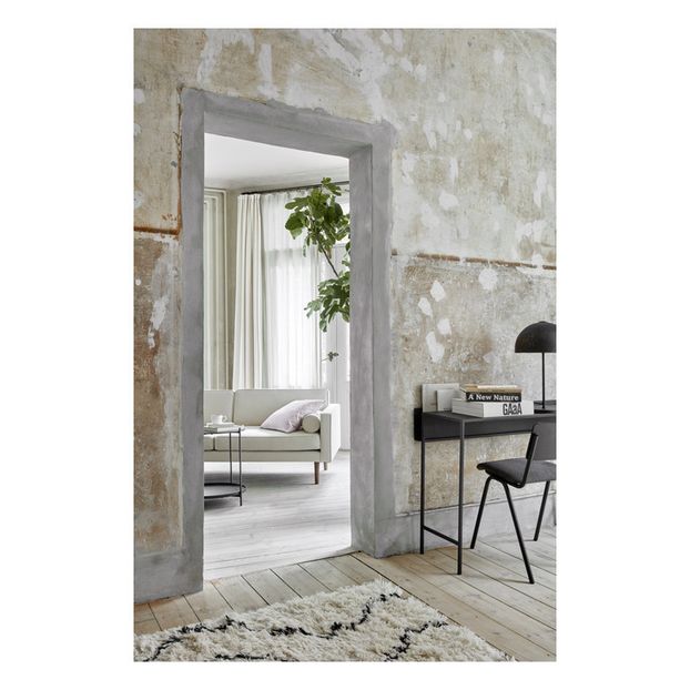 Chaise Ole en bois assise en tissu - piètement métal-product