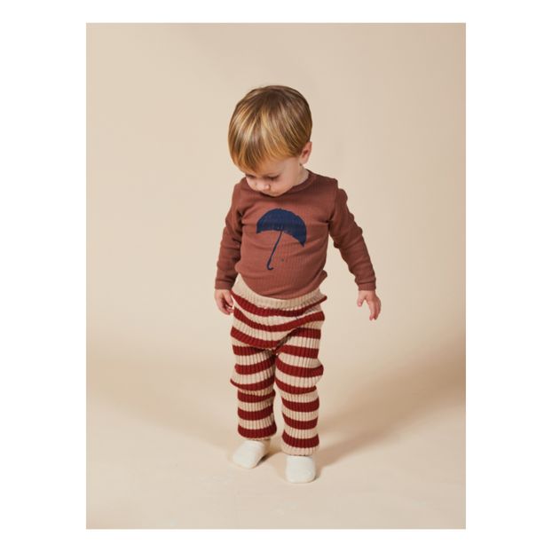 Striped Knit Leggings-product