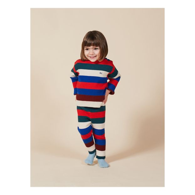 Multicolour Striped Knit Leggings-product