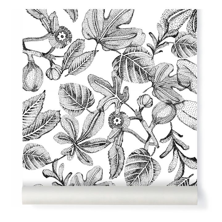 Papel pintado Higos - 2 rollos - 204x280 cm Blanco- Imagen del producto n°1