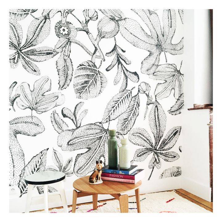 Papel pintado Higos - 3 rollos - 306x280 cm Blanco- Imagen del producto n°0