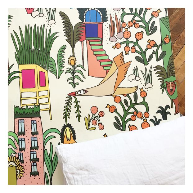 Fresque La piscine - 3 lès - 306x280 cm-product