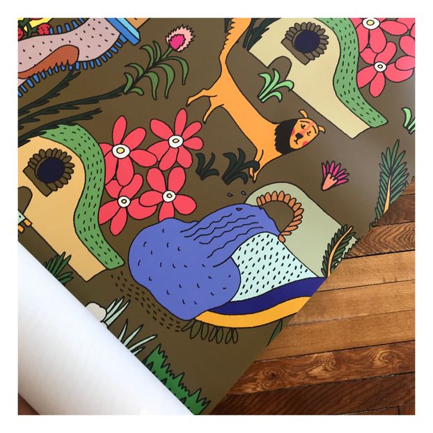 Fresque La piscine - 3 lès - 306x280 cm-product