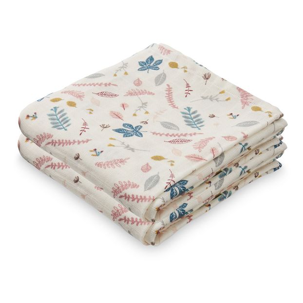 Leaf-print Organic Cotton Muslin Swaddle - Set of 2-product