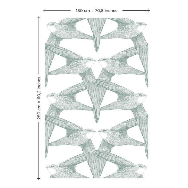 White Birds Wallpaper - 3 Rolls-product