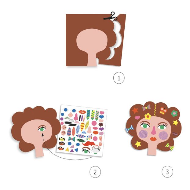 Kit para crear peinados con pegatinas-product