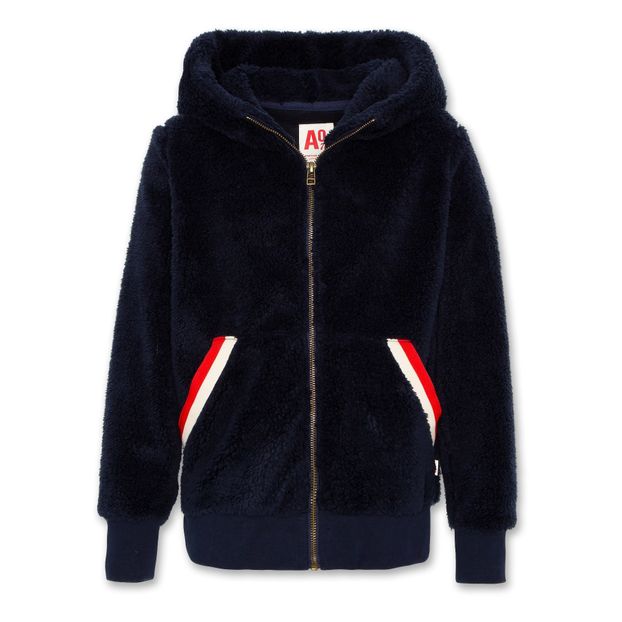 Sudadera tipo piel con cremallera y capucha-product