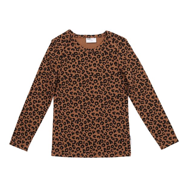 T-shirt Chocolate Leopard Coton Bio-product