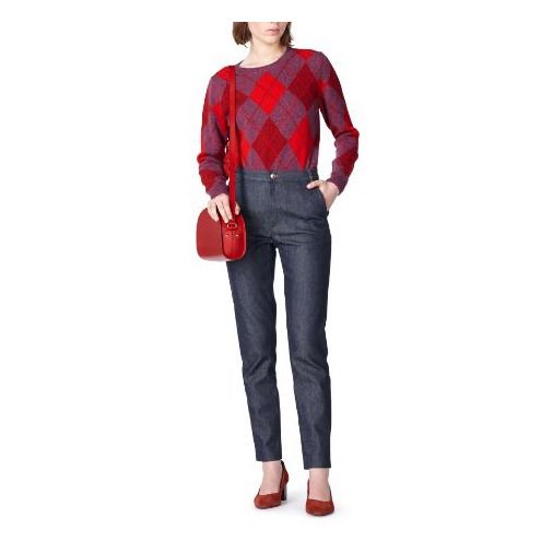 Jersey Hélène Jacquard Losange de lana-product