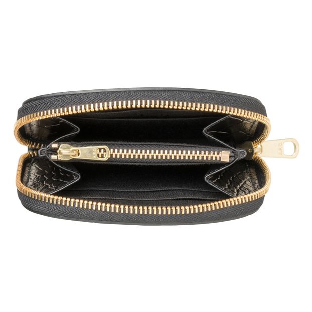 Porte Monnaie Compact Demi Lune Cuir Embossé Croco-product