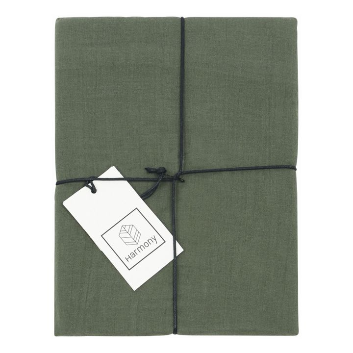 Funda de almohada Dili de velo de algodón | Verde Kaki- Imagen del producto n°1