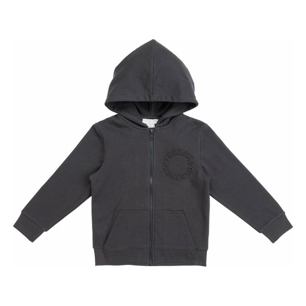 Sweat Zippé Capuche Coton Bio Embossé-product
