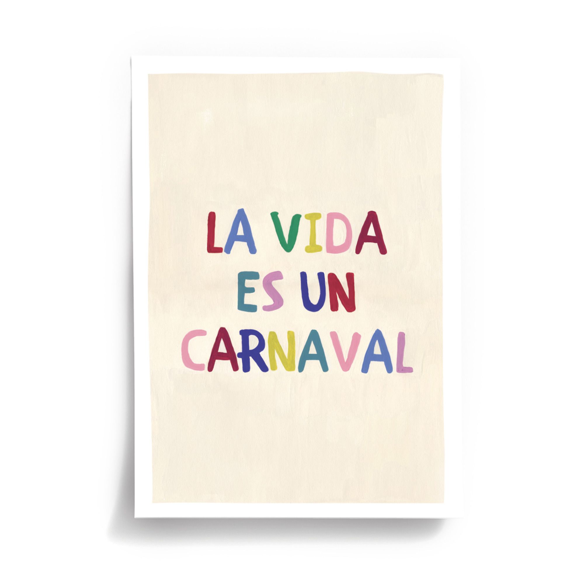 Affiche La Vida A3 Rose poudré- Image produit n°0